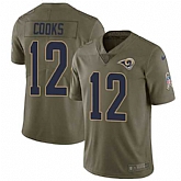 Nike Rams 12 Brandin Cooks Olive Salute To Service Limited Jersey Dzhi,baseball caps,new era cap wholesale,wholesale hats